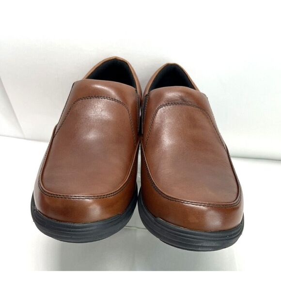 ABEO Mens Brown Shoes Size 12 M SMARTsystem Smart 3860 Slip-on Cognac - Picture 2 of 12